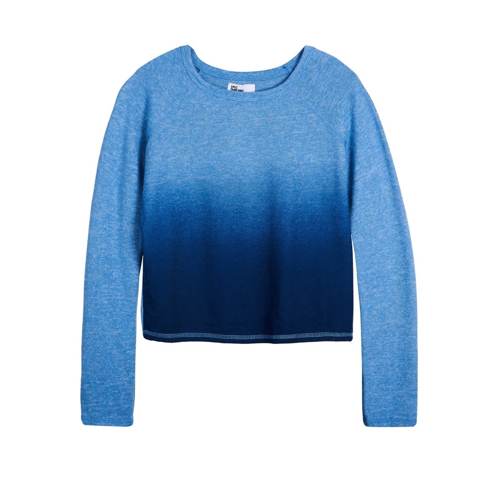 Epic Threads Big Girls Long Sleeve Ombre Soft Knit Sweatshirt - Rivera - Size XL